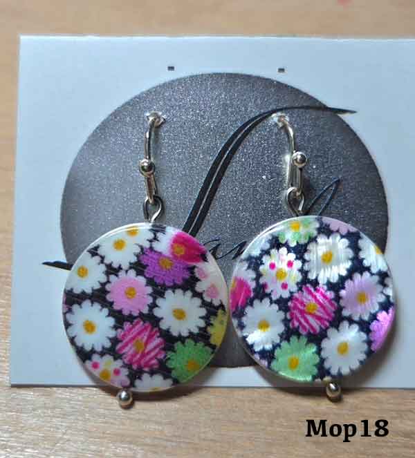 MOP different sty.earrings by number.