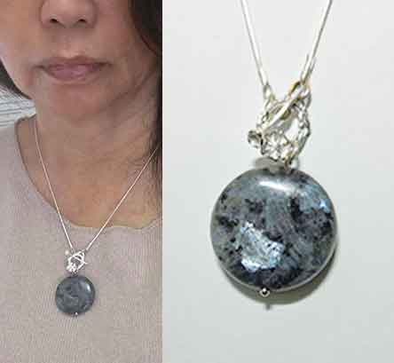 Black labradorite(natural) Pendant small