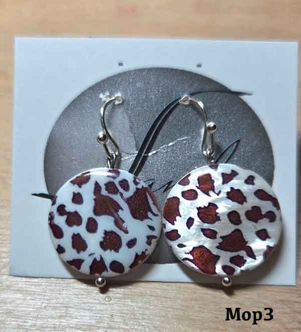 MOP different sty.earrings by number.