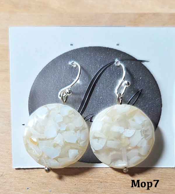 MOP different sty.earrings by number.