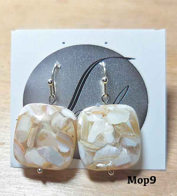 MOP different sty.earrings by number.