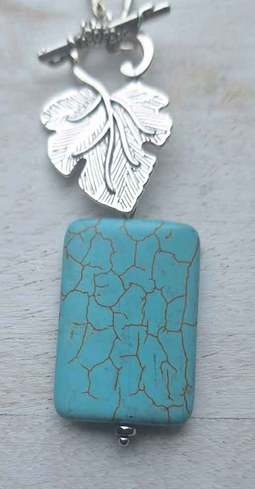 Magnesite (stabilized), 29x19mm Pendant
