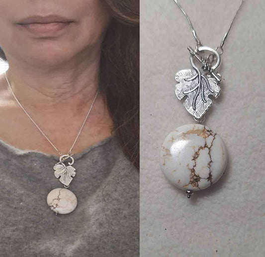 White Turquoise (Dyed / Stabilized) Pendant